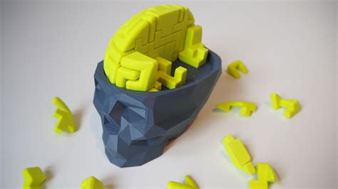 Model of the Week: 3D Brain Puzzle + Low Poly Skull [My Thinks!] - SolidSmack