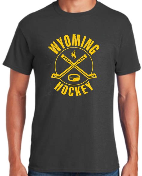 Wyoming Cowboys 2023 Hockey S/S Tee - Grey Frost | University