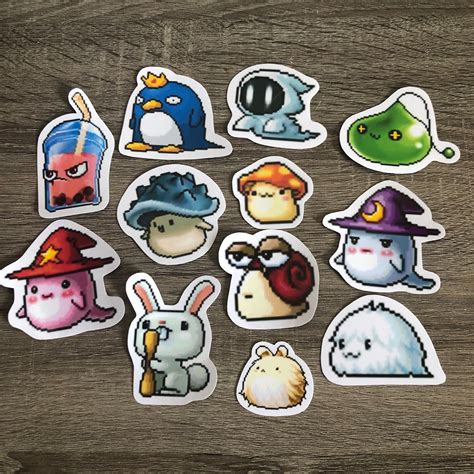 Maplestory Monsters 2 Inch Stickers Classic Pixel Art Mobs - Etsy