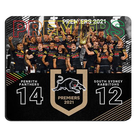 Penrith Panthers NRL 2021 Premiers Mouse Mat Pad PH2