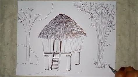 How To Draw Ifugao House easy. #house #howtodraw #drawing - YouTube