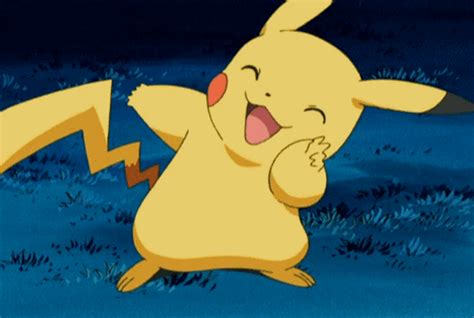 Pikachu Smiling Peace Sign GIF - UINona GIFs