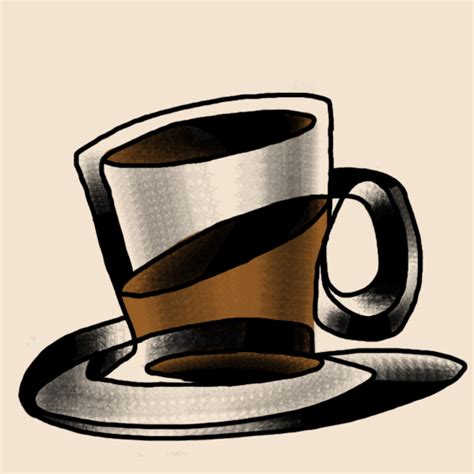 Coffee Cup Tattoo Design