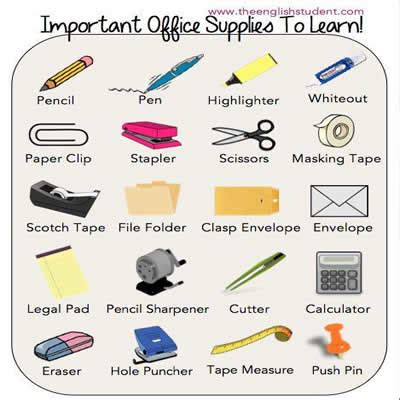 Important Office Supplies to Learn - English Learn Site