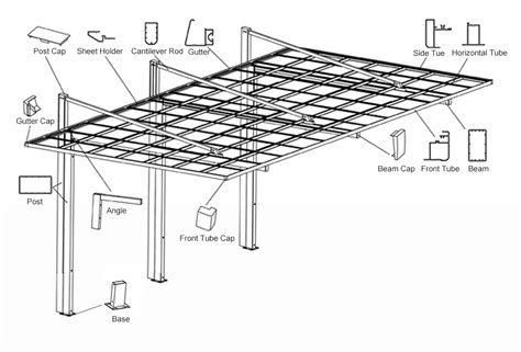 Outdoor Polycarbonate Aluminum M Style Carport for Car Garage - Buy ...