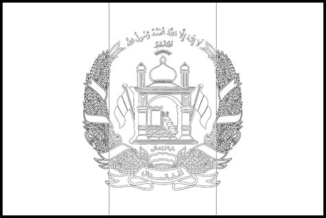 Afghanistan Flag Colouring Page – Flags Web