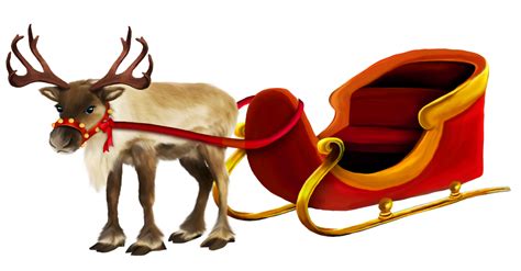 Christmas Reindeer and Sleigh png Picture | Gallery Yopriceville - High-Quality Free Images and ...