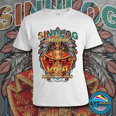 2024 New Year element SINULOG T-shirt CEBU City Festivals Round neck ...