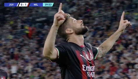 Watch: Giroud gives Milan the lead vs. Juventus with stunning header