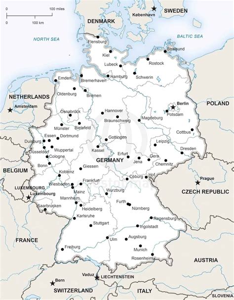 Vector Map of Germany Political | One Stop Map