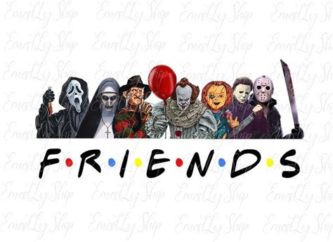 Horror Characters Friends PNG Movie characters Halloween | Etsy