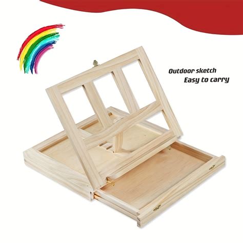 Tabletop Easel Art Easel Desktop Easel For Painting Premium Wooden Sketchbox Easel Desktop ...