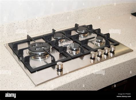 Kitchen built-in gas cooker Stock Photo - Alamy