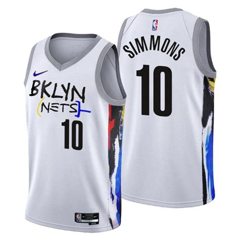 Men's Brooklyn Nets #10 Ben Simmons 2022-23 White City Edition Stitched ...