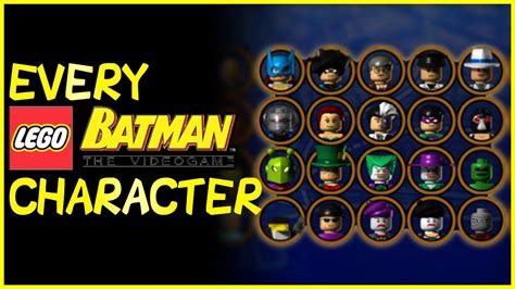 EVERY CHARACTER in LEGO Batman: The Videogame (2008) - YouTube