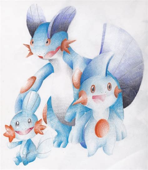 Mudkip Evolution Line by MonochromeSky16 on DeviantArt