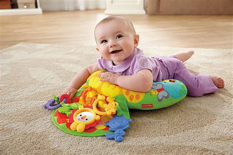 Fisher-Price Tummy Wedge, Soft Tummy Time Cushion Activity Centre with ...