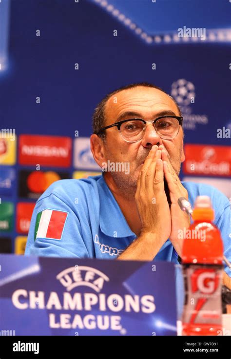 Naples ssc napoli champions league uefa football soccer press conference hi-res stock ...