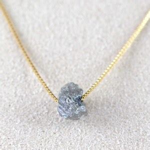 Raw Rough Diamond Necklace, Diamond Pendant, Delicate Simple Elegant Dainty, Rough Uncut Diamond ...