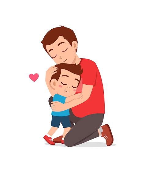 Parent Hugging Child Clipart Image