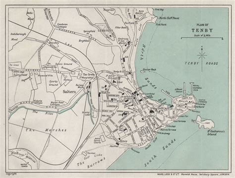 Tenby Town Map Printable