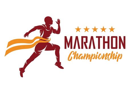 Premium Vector | Running and marathon logo design, illustration vector