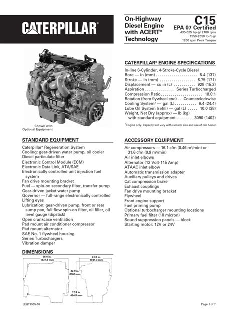 Cat C15 Engine Parts Diagram