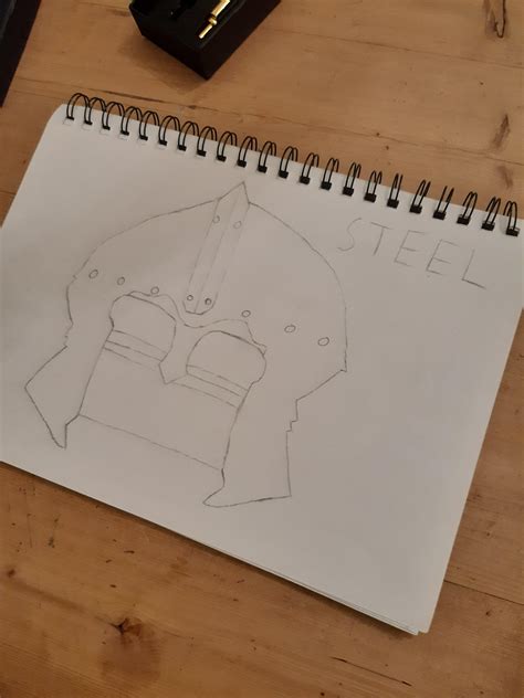 Tried to draw a steel helmet, think it went well : r/skyrim