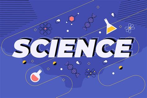 Free Vector | Science word on dark blue background concept