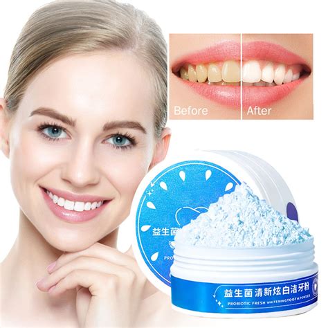 Jrocdr Fresh Dazzling White Teeth Cleaning Powder To Tooth Stains To ...