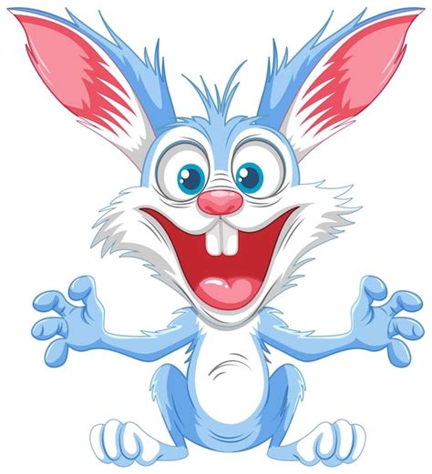 Premium Vector | Crazy rabbit cartoon freaks out