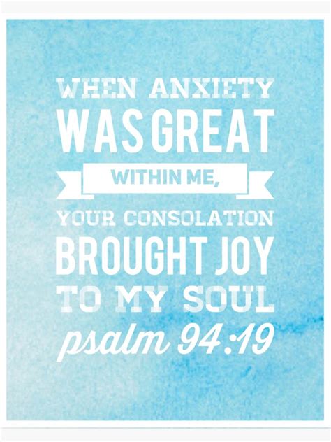 "Psalm 94:19" Sticker for Sale by clairestickers | Redbubble