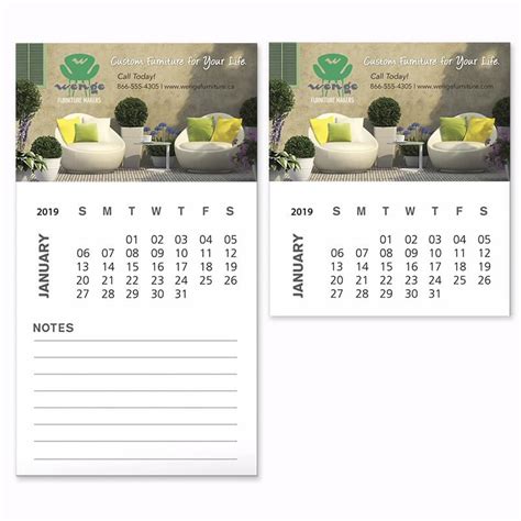 Business Card Magnet with 12-Sheet Calendar | proforma