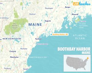 Map of Boothbay Harbor, Maine - Live Beaches