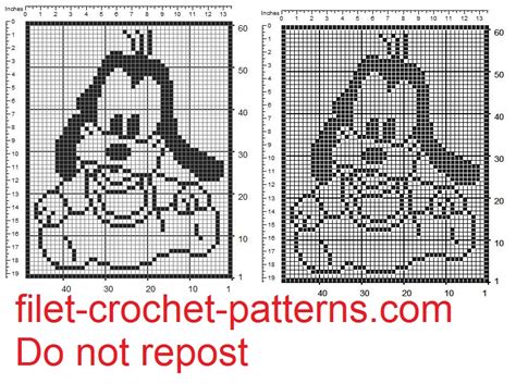 Baby Goofy free filet crochet pattern - free filet crochet patterns ...