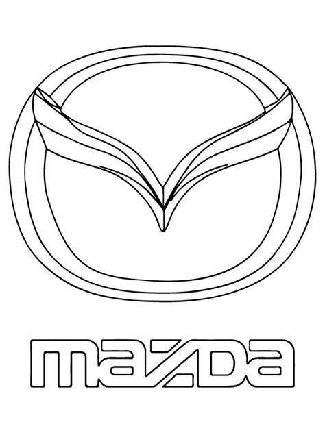 Mazda Car Logo Färbung Seite - Kostenlose druckbare Malvorlagen für Kinder