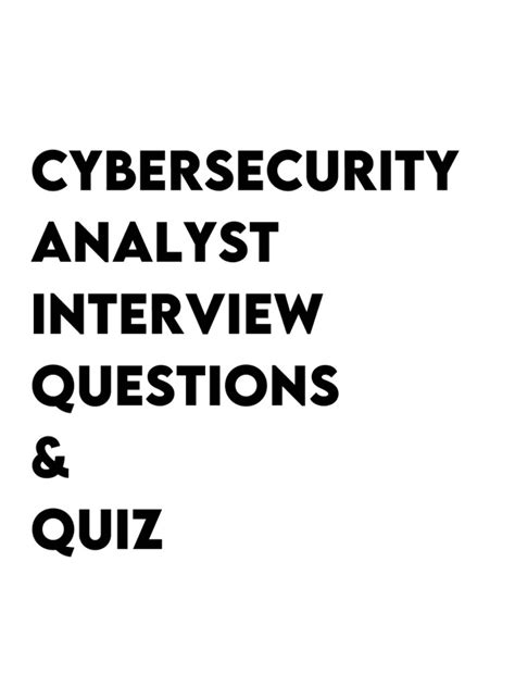 Cybersecurity Analyst Interview Questions 1687328619 | PDF | Transmission Control Protocol ...