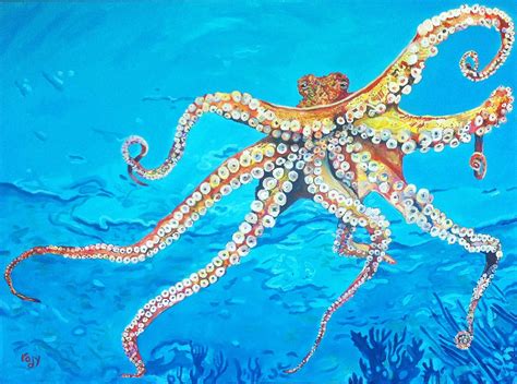 Out of the Blue Octopus | KIM RODY Ocean Art Octopus Painting, Octopus Art, What Is Art Essay ...