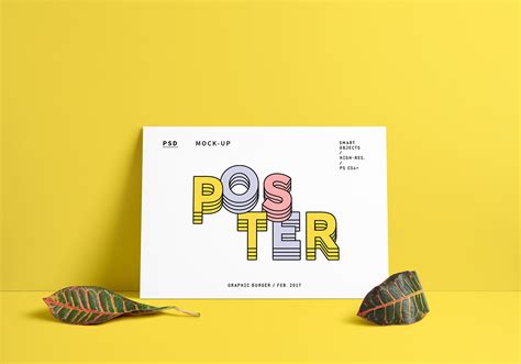 Poster Mockup PSD (Portrait & Landscape) — Free Mockup World