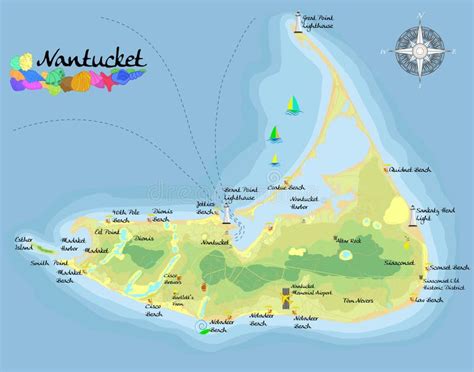 Nantucket Beaches Map