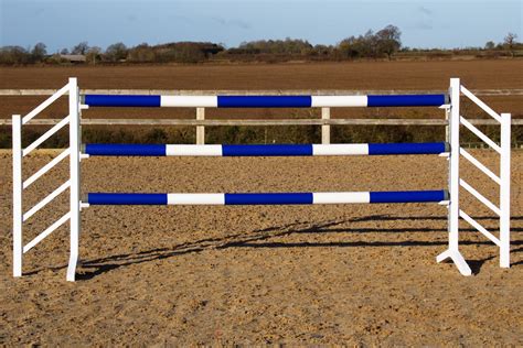 Blue & White Plastic Show Jump Poles - Jump 2 It Horse Jumps