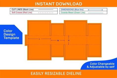 Corrugated box styles, corrugated shipping box dieline template Color Design Template 21352311 ...