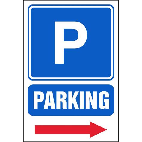 Parking (Self Adhesive Arrow) Car Park Information Safety Signs