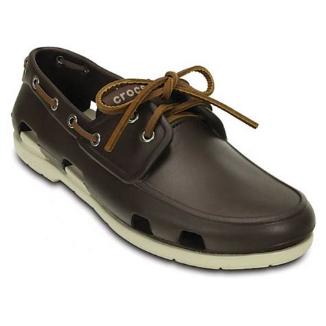 Crocs Crocs Beach Line Espresso / Stucco (UX6) 14327-26L Mens Boat Shoes - Crocs from Pure ...