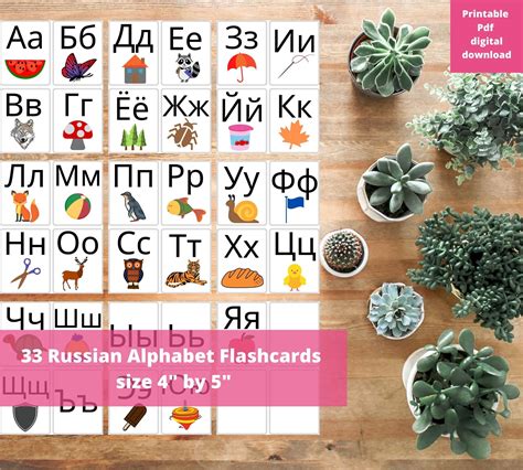 Russian Alphabet Flashcards