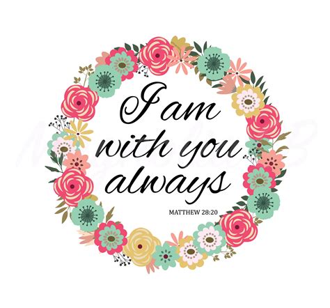 I Am With You Always Digital Clip Art Bible Verse Clipart - Etsy