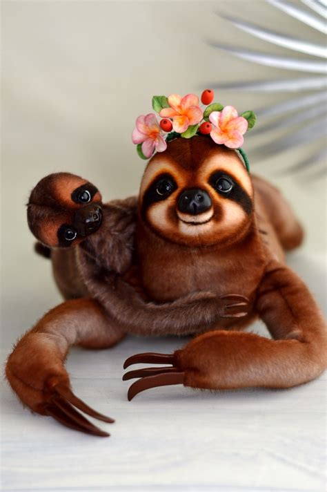 Baby Sloth Hugging Stuffed Animal