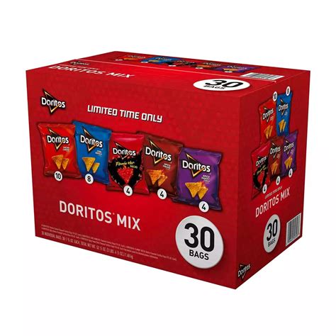 Doritos Variety Pack Tortilla Chips, 1.75 Oz, 30 Count - Walmart.com