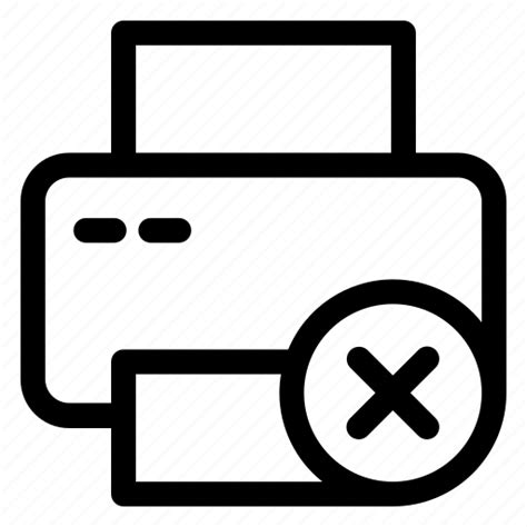 Print, error, cross, printer, device, office icon - Download on Iconfinder