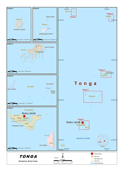 Large detailed map of Tonga with relief, cities, villages and other marks | Tonga | Oceania ...